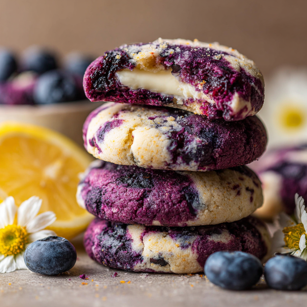 Irresistible Lemon Blueberry Cheesecake Cookies