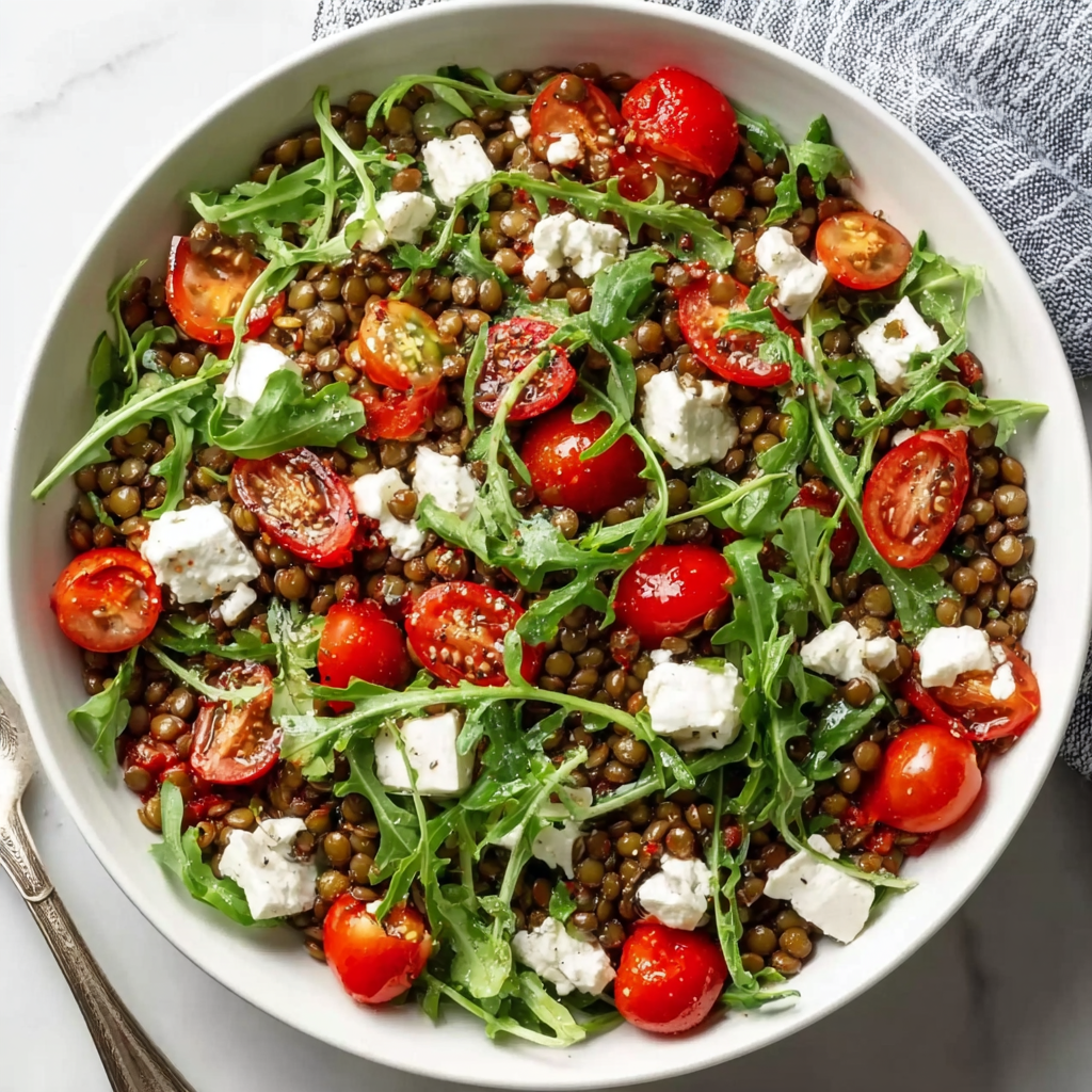 Lentil and Feta Rainbow Salad: A 13g Protein Powerhouse