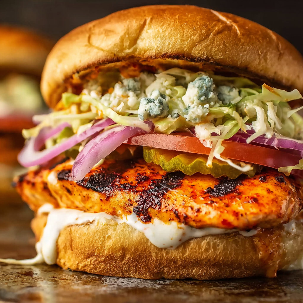 Grilled Buffalo Chicken Sandwiches