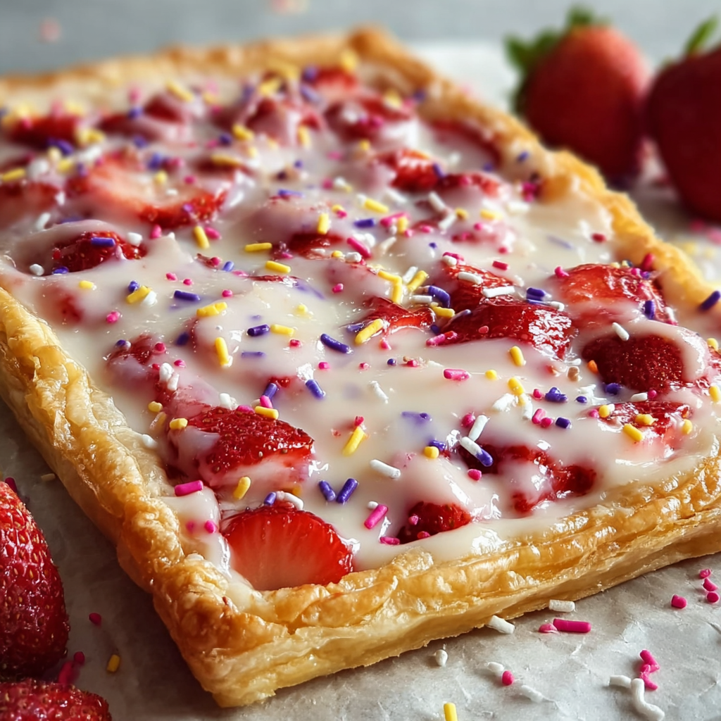 Strawberry Pop Tart Slab Pie