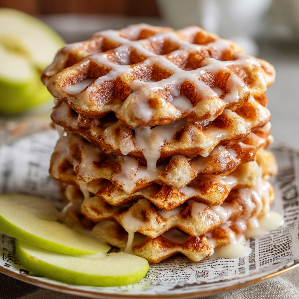 Mini Apple Fritter Waffle Donuts