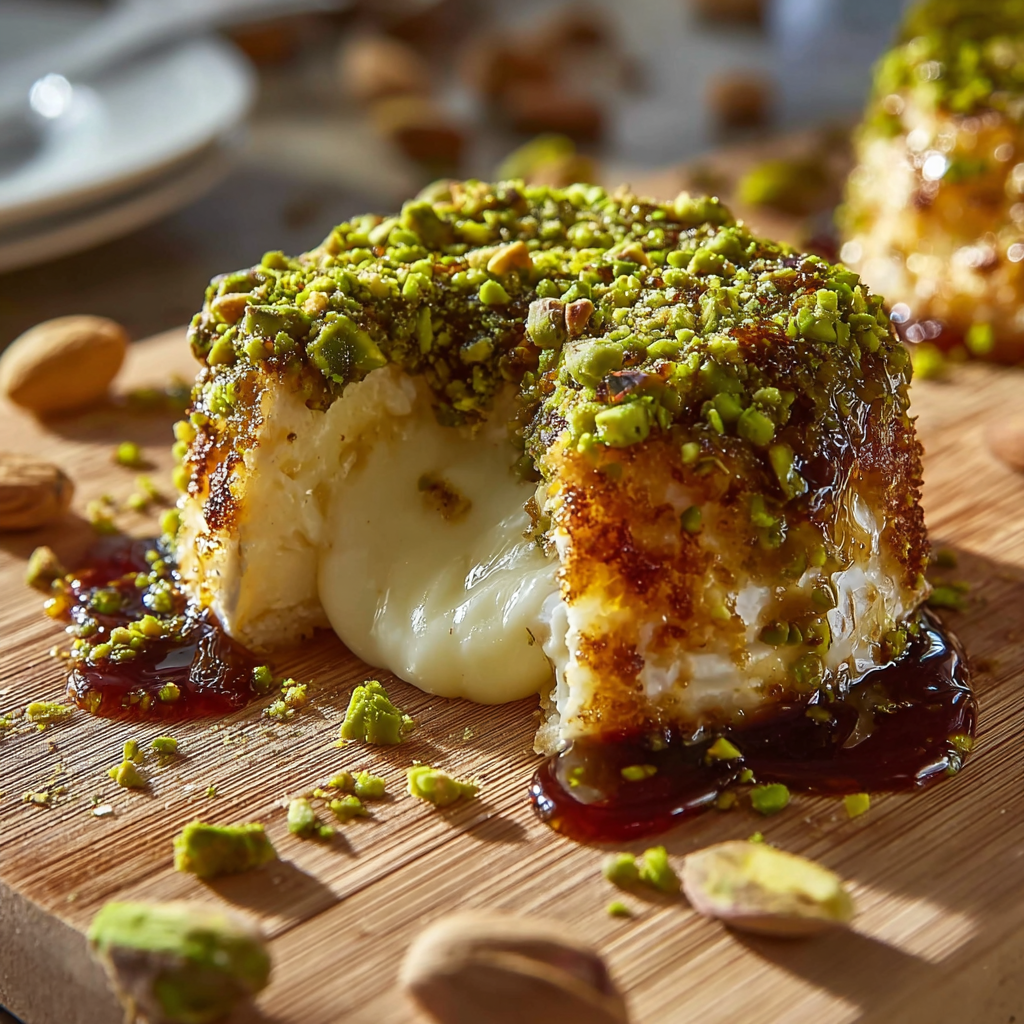 Pistachio-Crusted Baked Brie