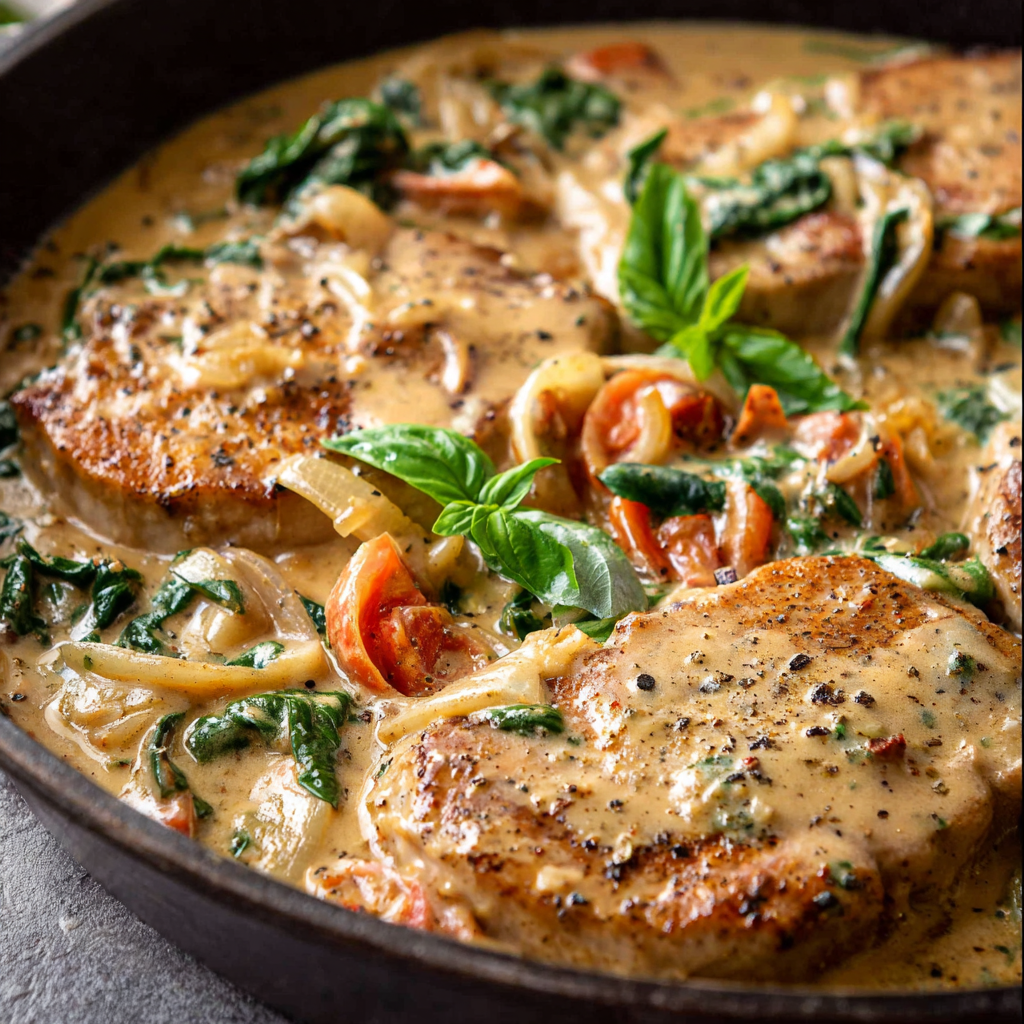 Tuscan Smothered Pork Chops