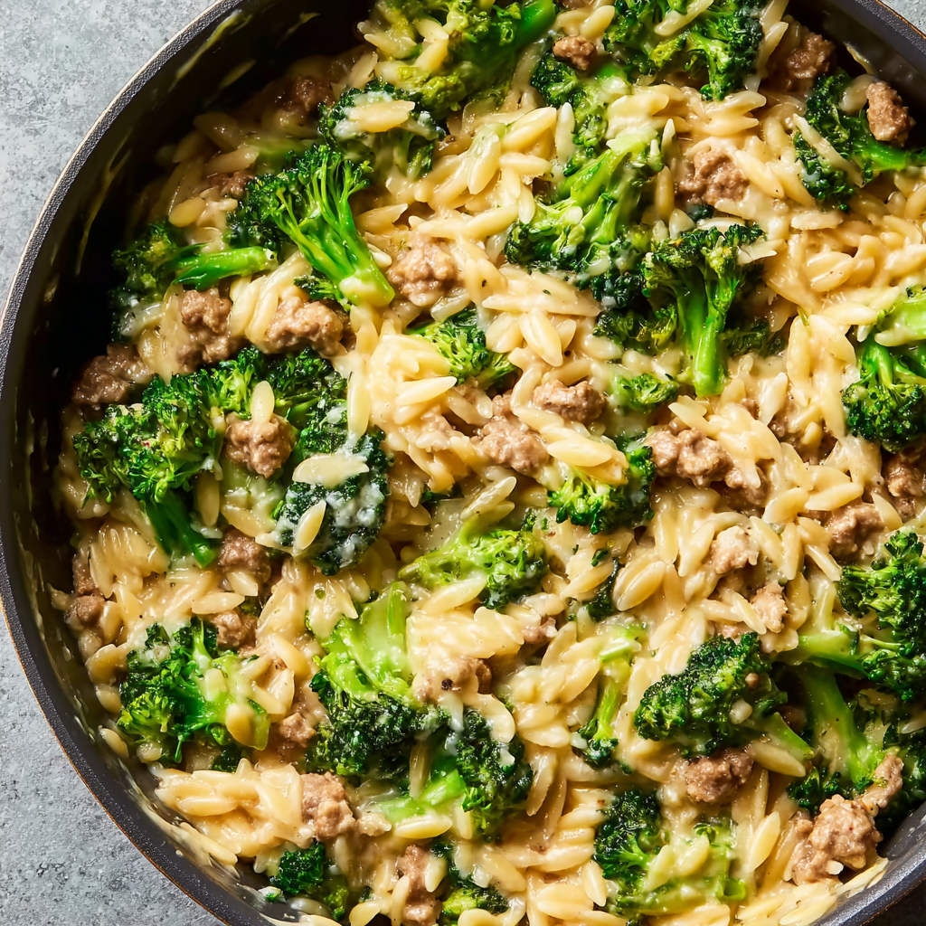 Quick Ground Turkey Orzo