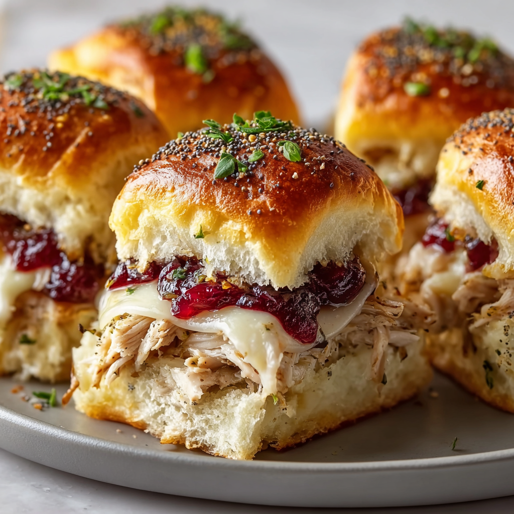 Thanksgiving Turkey Cranberry Sliders