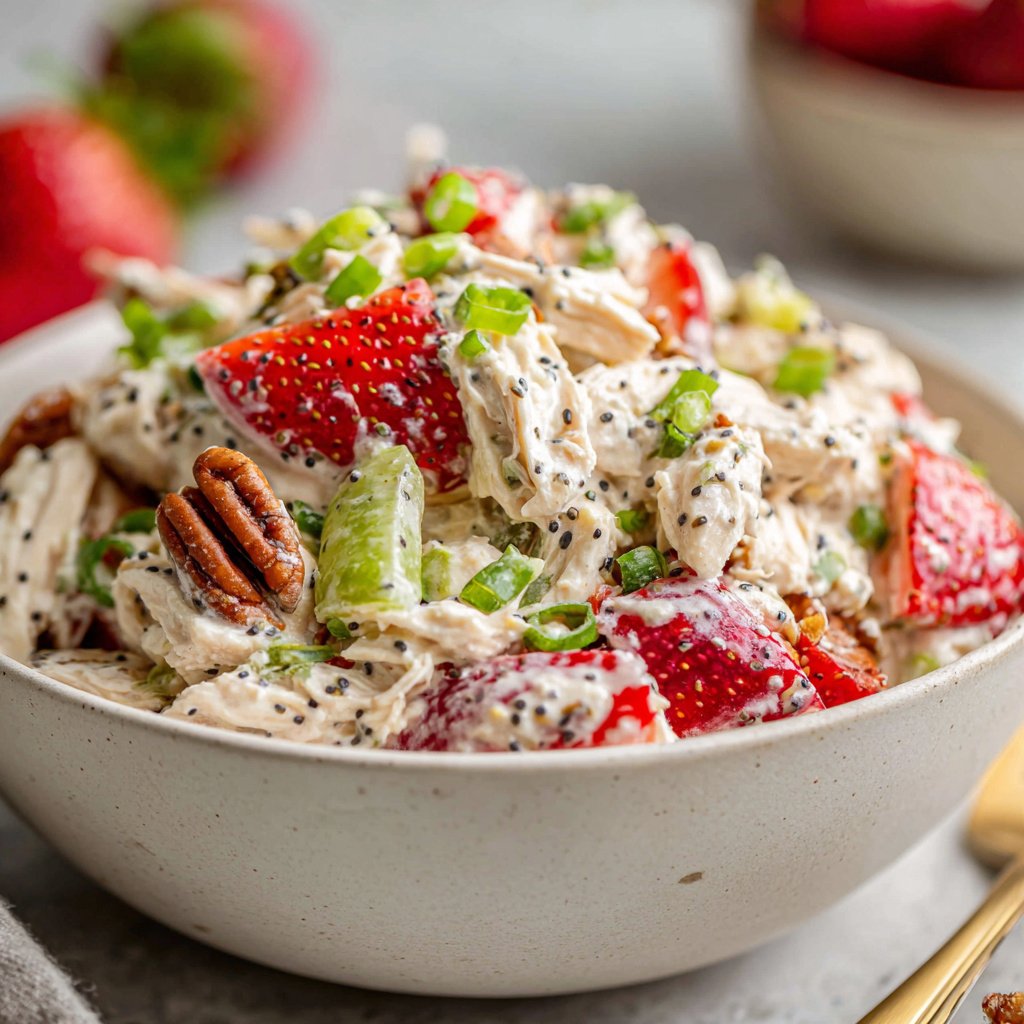 Crunchy Strawberry & Poppy Seed Chicken Salad