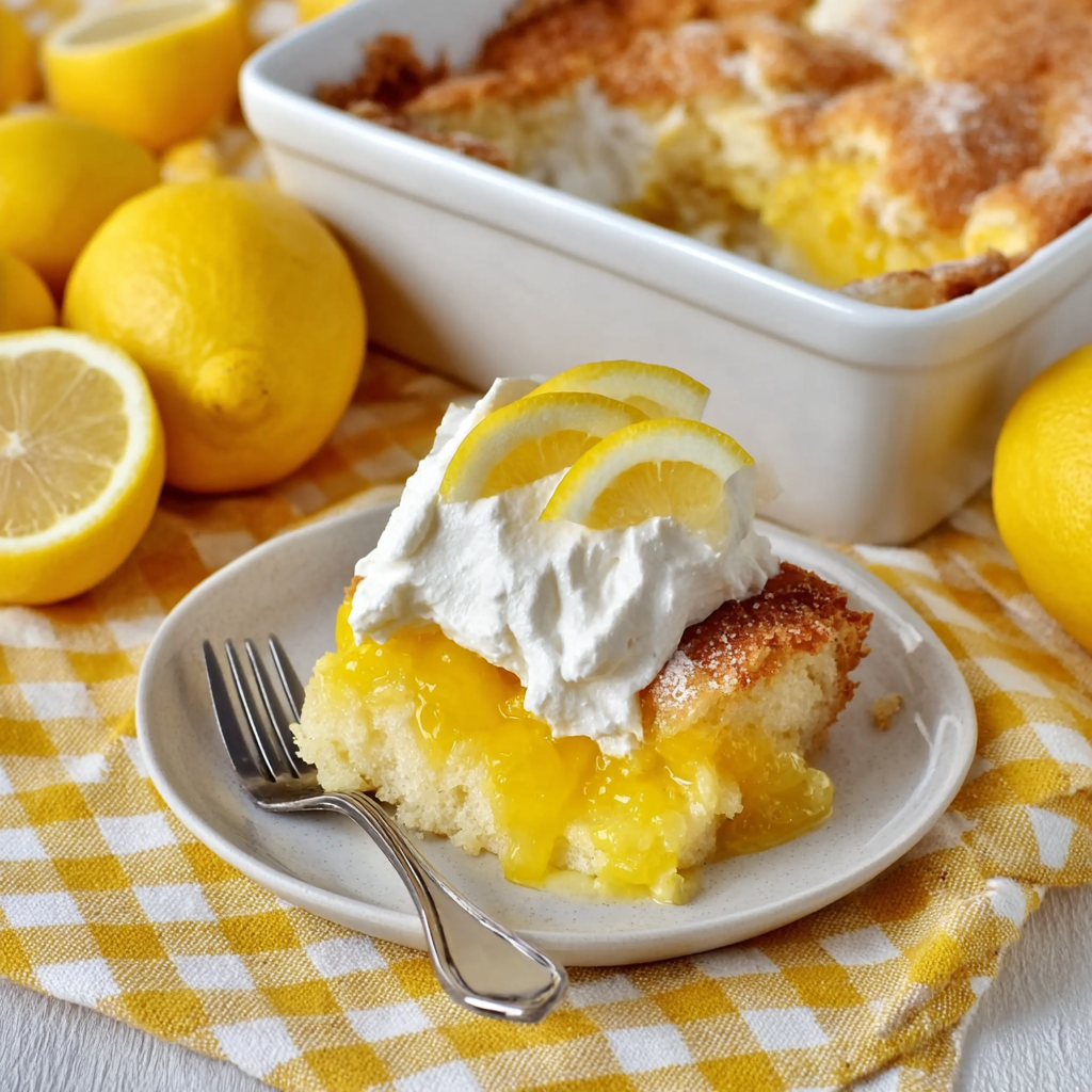 Magic Lemon Cobbler Delight