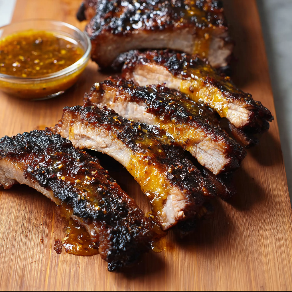 Grilled Pork Spareribs with Soda-Bottle Barbecue Sauce
