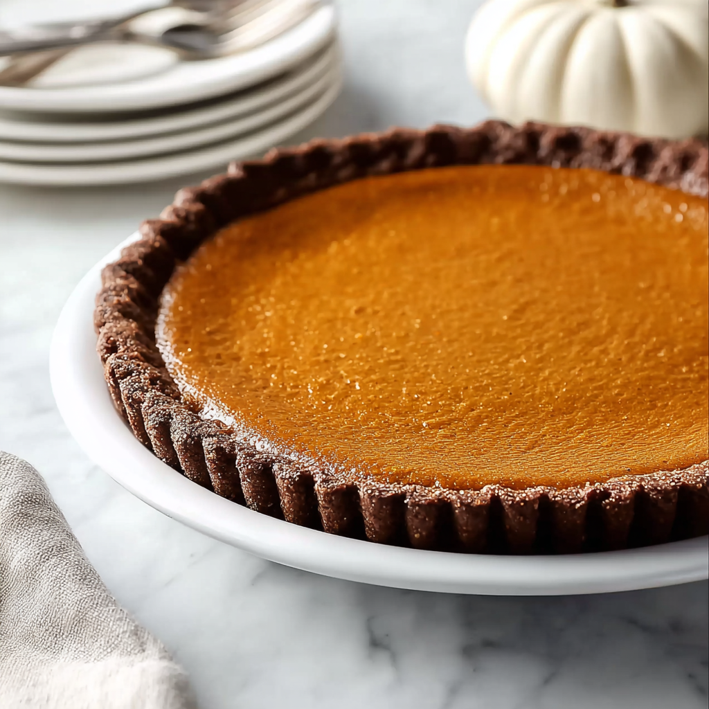 Dark Chocolate Pumpkin Tart