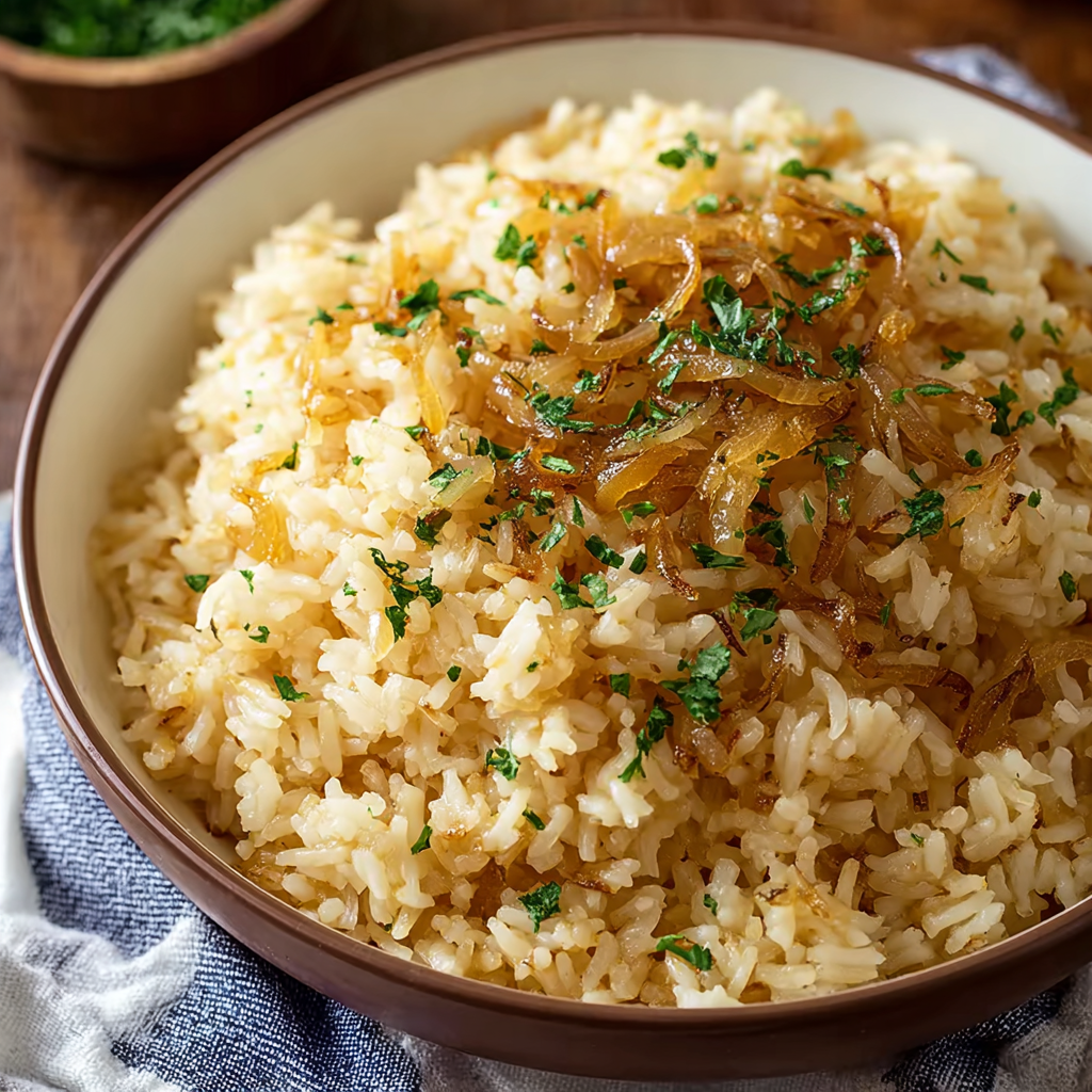 Rich & Savory Golden Onion Butter Rice