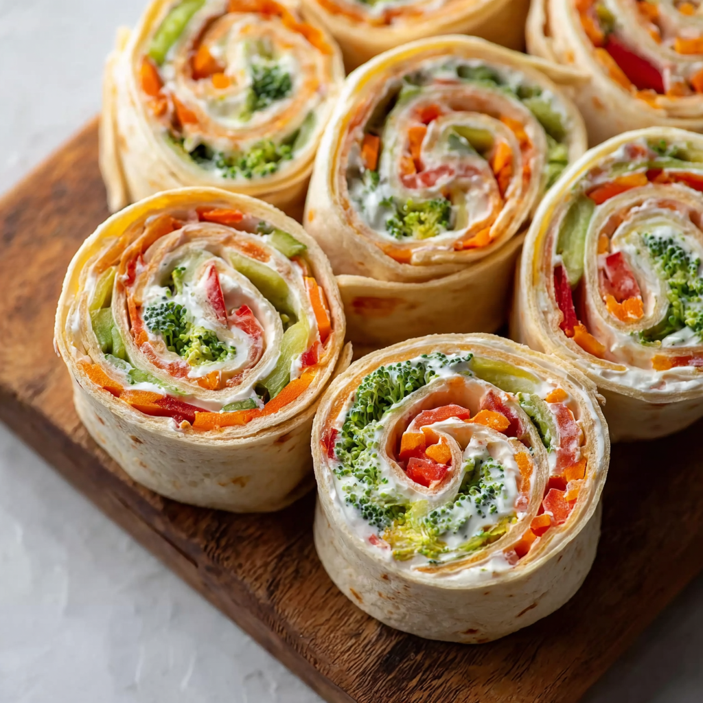 Fresh Vegetable Tortilla Roll-Ups