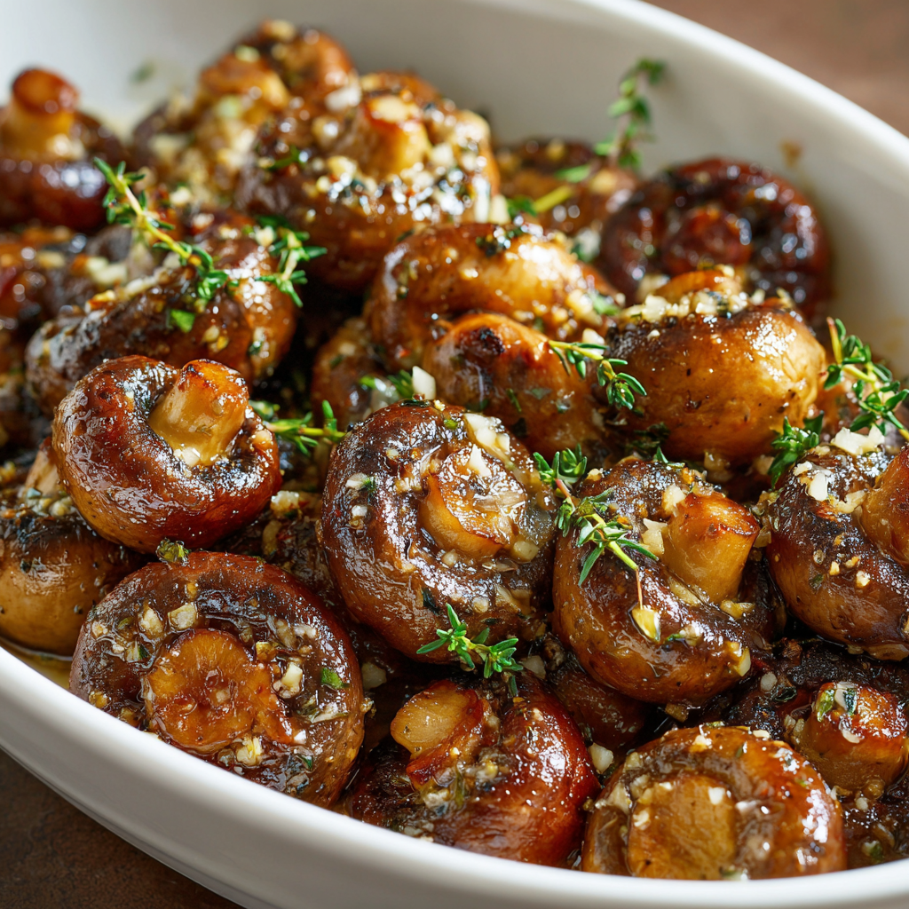 Roasted Mushrooms in Browned Butter, Garlic & Thyme