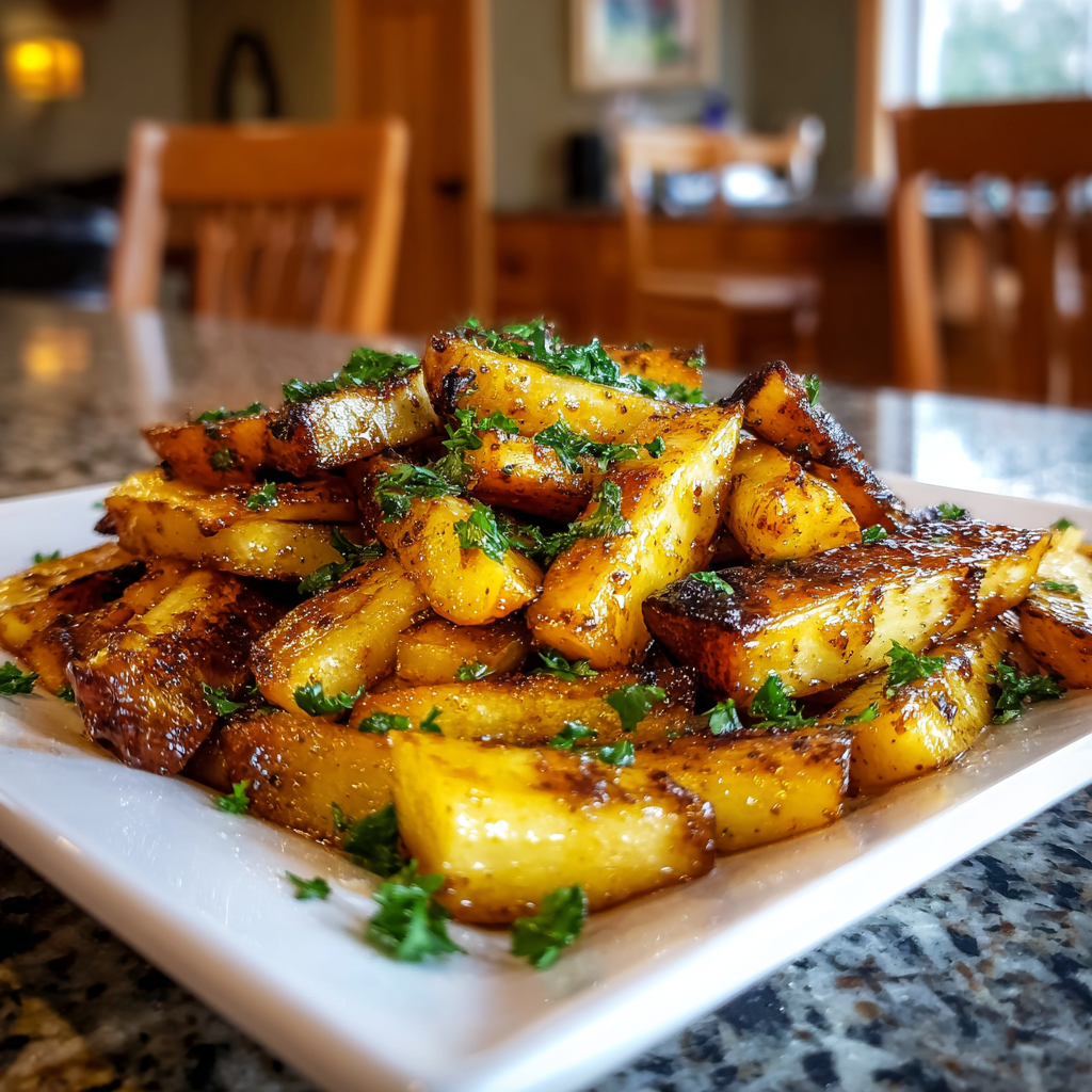 Cinnamon-Maple Roasted Parsnips