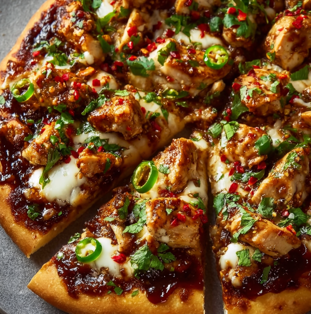 Chili Garlic Chicken Pizza