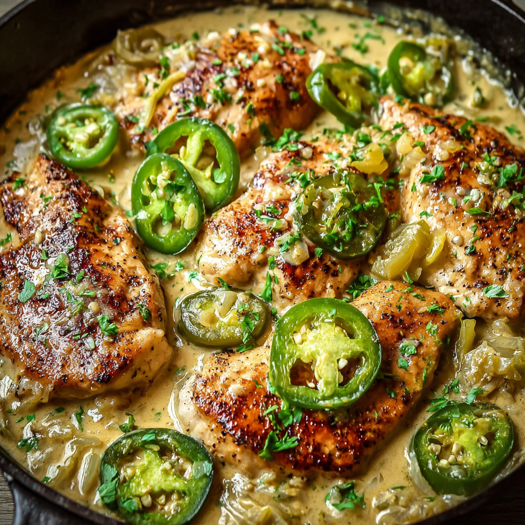 Creamy Pepperoncini Chicken Skillet