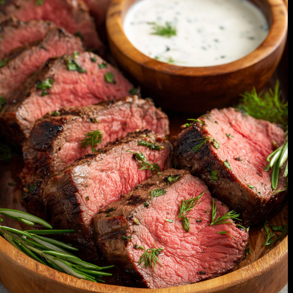 Luxurious Sous Vide Beef Tenderloin with Garlic-Herb Butter & Sauce
