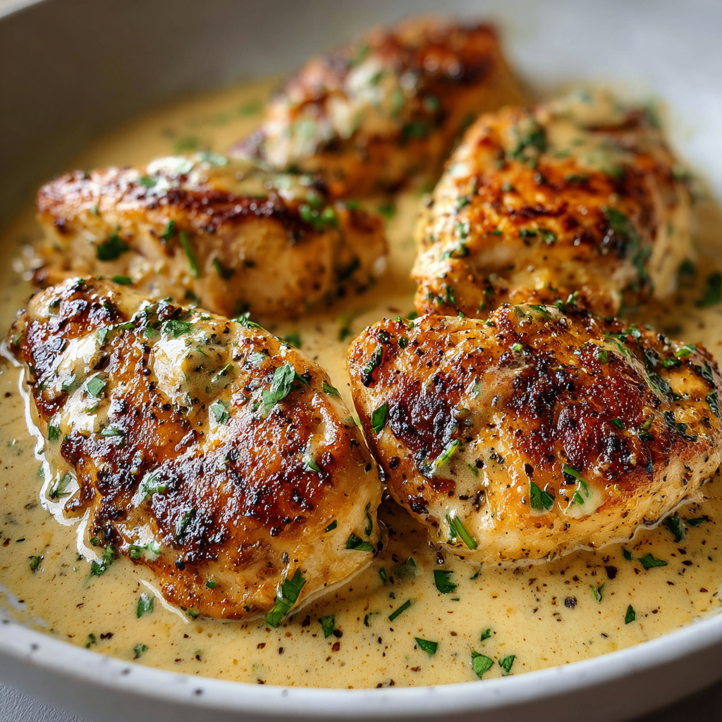 Irish Chicken in Whiskey Cream Sauce