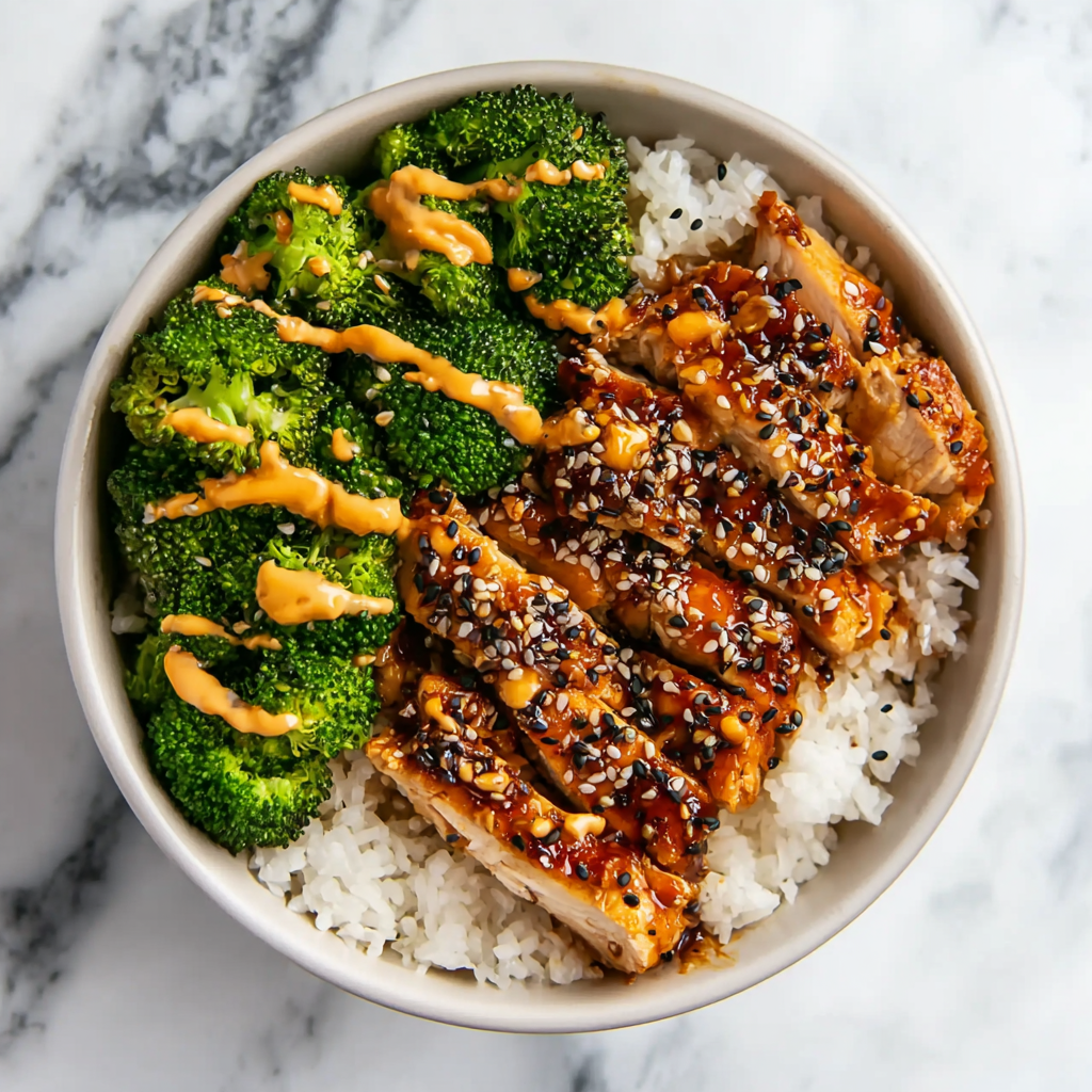 Sticky Chicken Bowls