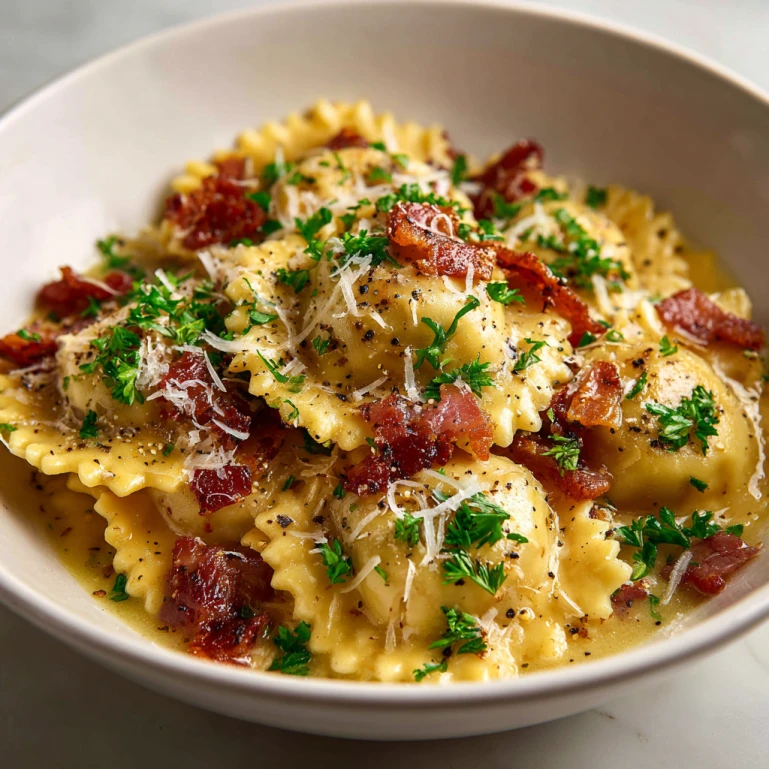 Olive Garden Ravioli Carbonara