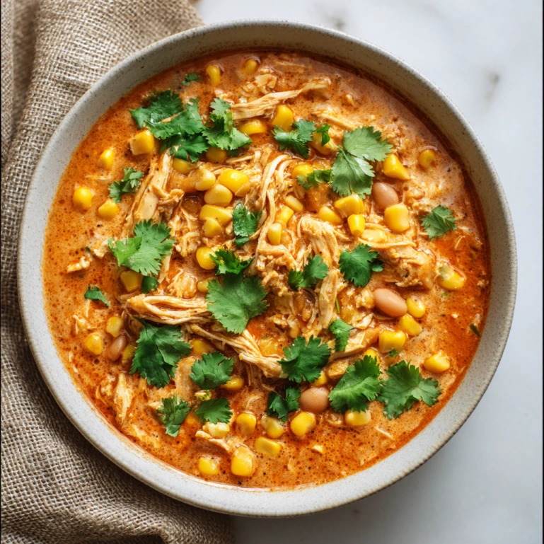 Crockpot Buffalo Chicken Chili
