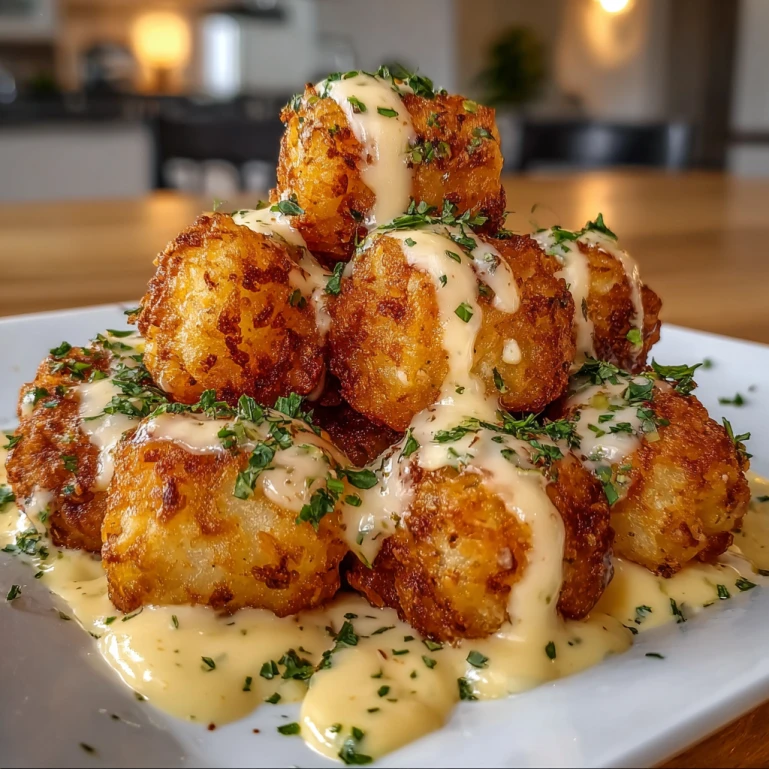 Cheddar Ranch Chicken Tater Tot Bake