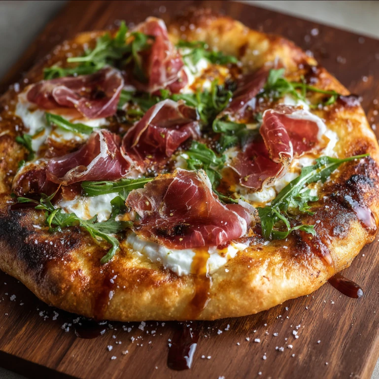Prosciutto and Honey Burrata Pizza