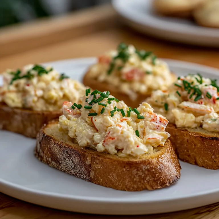 Garlic Butter Crab Toasts