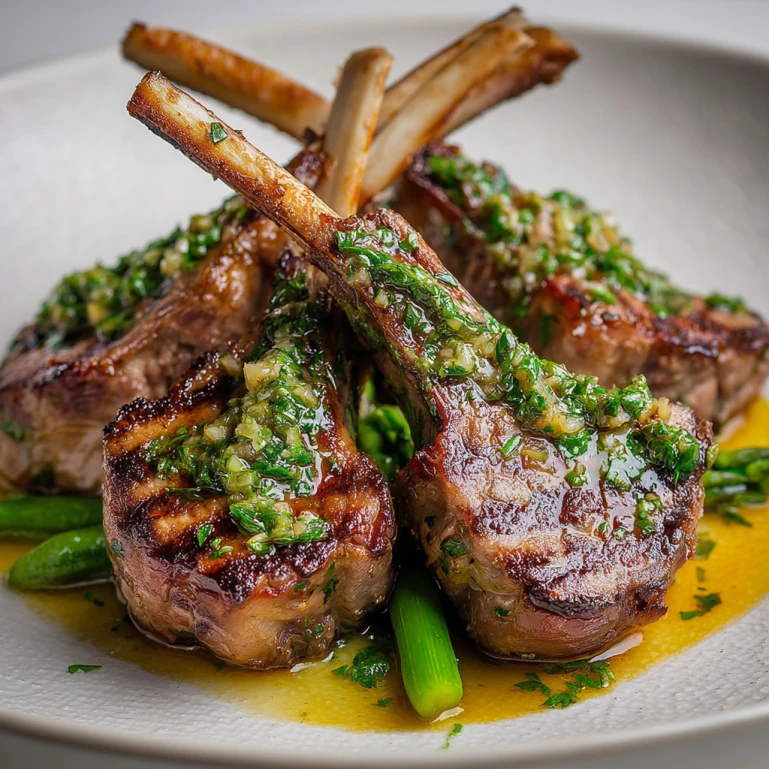 Juicy Garlic Butter Lamb Chops