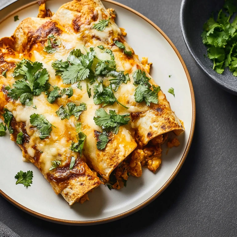 Creamy Pumpkin Chicken Enchiladas