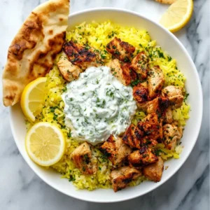 Easy Chicken Tzatziki Rice Bake