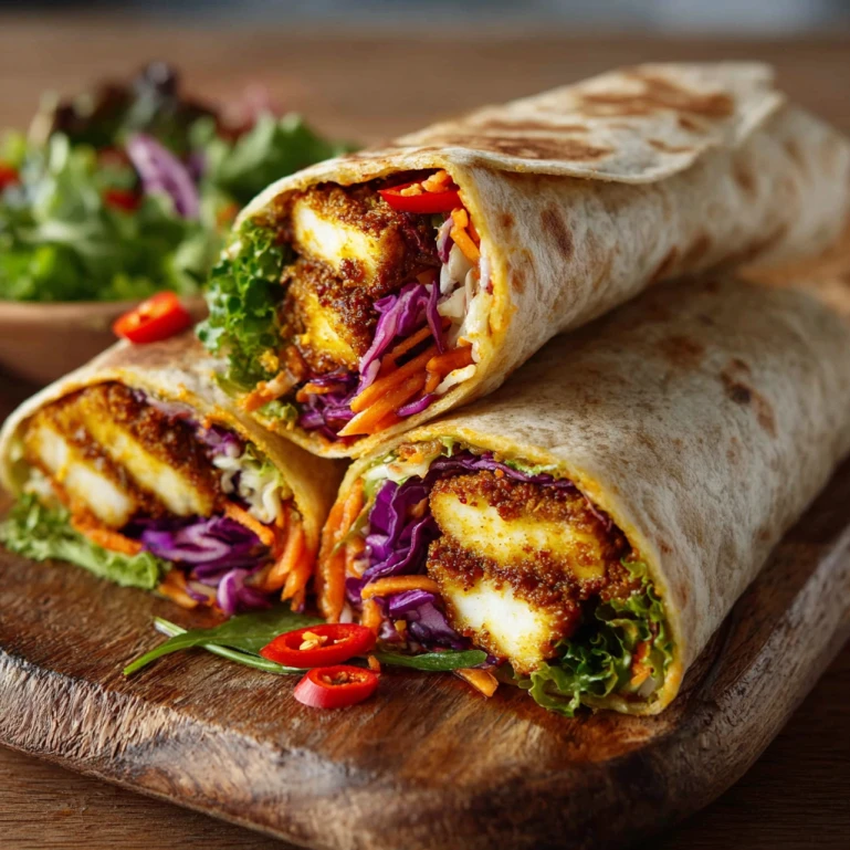 Sweet Chili Halloumi Wraps