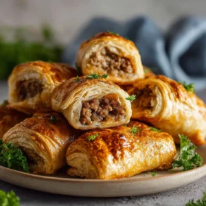 Savory French Onion Sausage Rolls – Golden, Flaky & Full of Flavor
