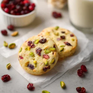 No-Fuss, One-Bowl Cranberry & Pistachio Shortbread