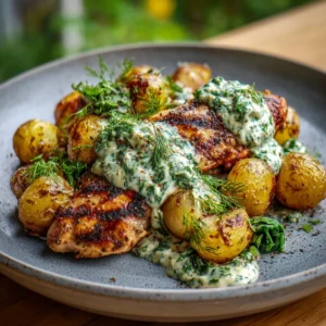 Spicy Yogurt Chicken Dill Feta