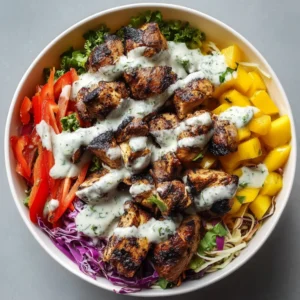 Jerk Chicken Mango Slaw Bowls