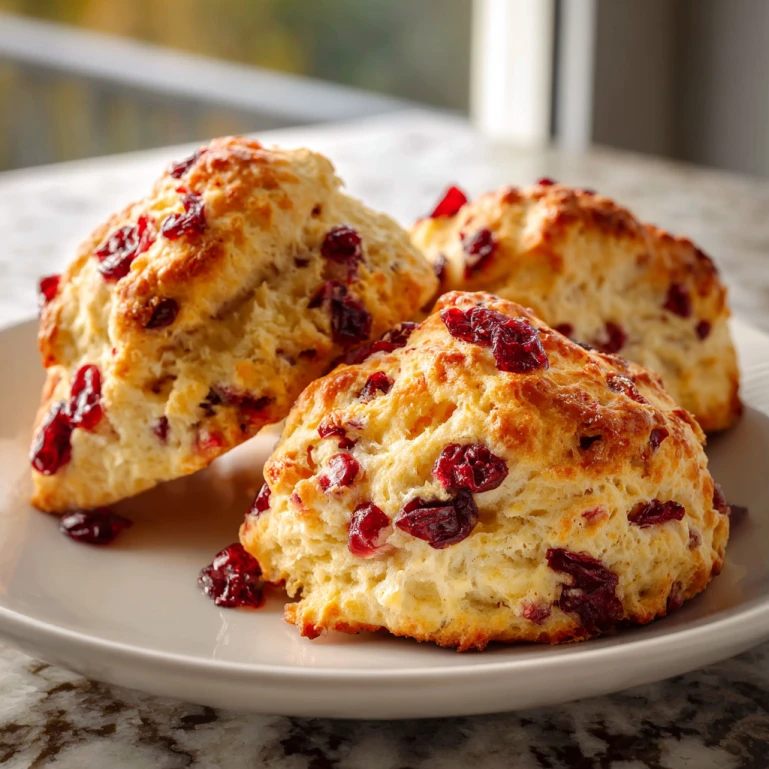 Cranberry Orange Sour Cream Scones