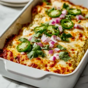 Delicious Salsa Verde Chicken Casserole