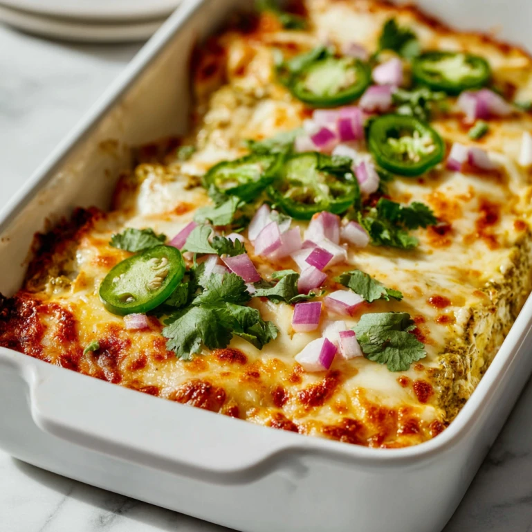 Delicious Salsa Verde Chicken Casserole