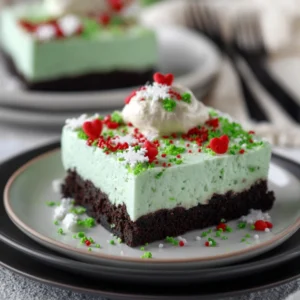 No Bake Grinch Christmas Cheesecake