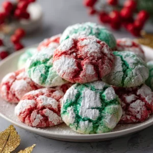 Christmas Crinkle Cookies