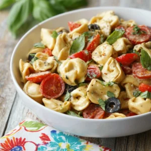 Roasted Red Pepper and Parmesan Tortellini Salad