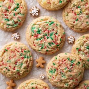 Christmas Sprinkle Cookies (Soft & Chewy)