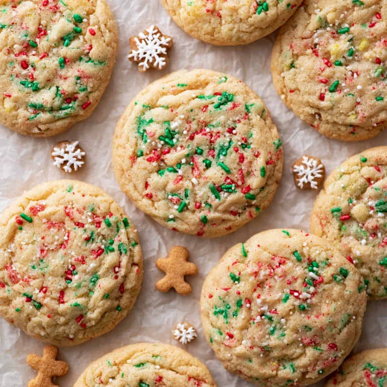 Christmas Sprinkle Cookies