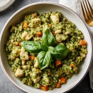 Pesto Chicken Cauliflower Rice Recipe