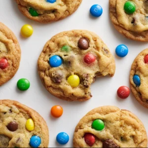Soft and Chewy M & M Cookies