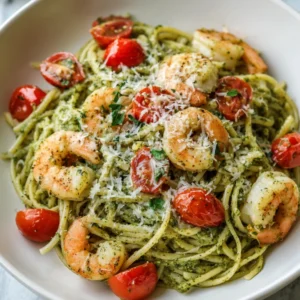Shrimp Pesto Pasta