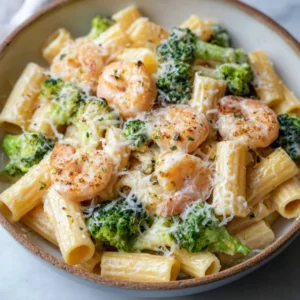 Creamy Shrimp and Broccoli Pasta