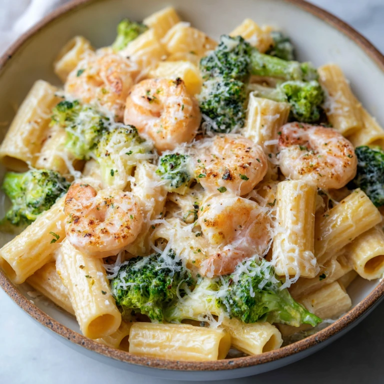 Creamy Shrimp and Broccoli Pasta