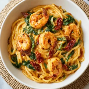 Creamy Tuscan Shrimp Linguine