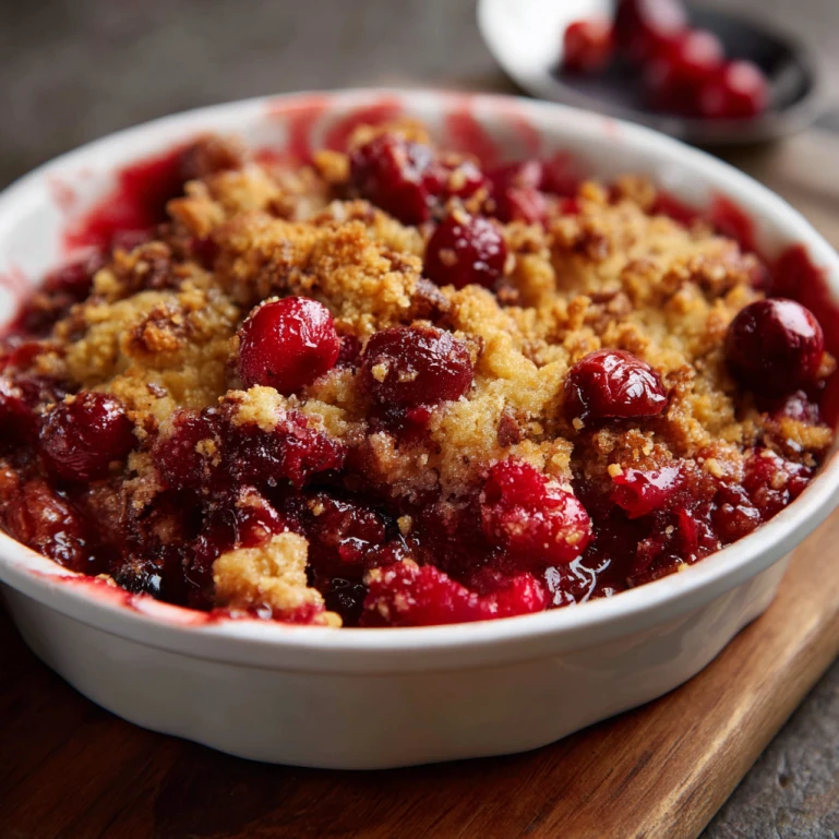Cranberry Cobbler with Brown Sugar Pecan Crust